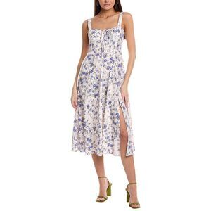 Luxe Always Womens  Sleeveless Midi Dress, Blue